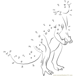 Iguanodon Dinosaur Dot to Dot Worksheet