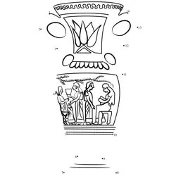 Ancient Greek Vessel Scene Dot to Dot Worksheet