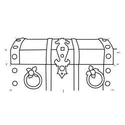 Wooden Treasure Box Shape Dot to Dot Worksheet