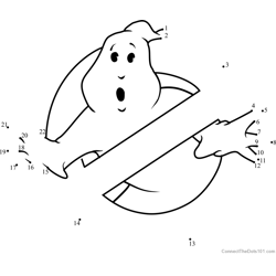 Ghostbusters Logo Dot to Dot Worksheet