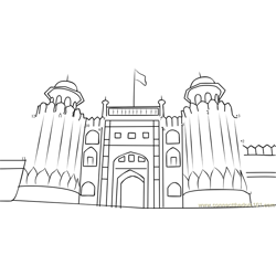The Lahore Fort Dot to Dot Worksheet