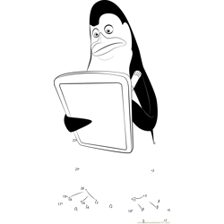 Penguin Reading a Book Dot to Dot Worksheet