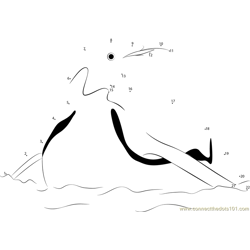 Penguin Sliding on Ice Dot to Dot Worksheet