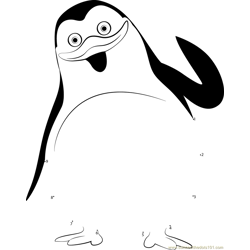 Penguin Smiling Dot to Dot Worksheet