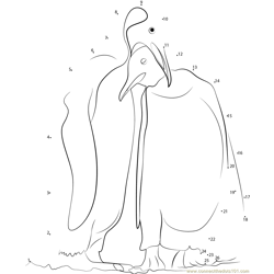 Penguin in Love Dot to Dot Worksheet