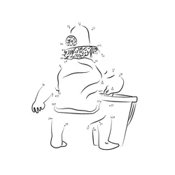 Young person enjoying sand fun Dot to Dot Worksheet