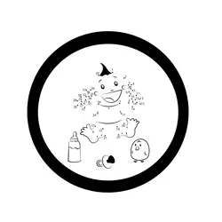Happy infant form sequence Dot to Dot Worksheet