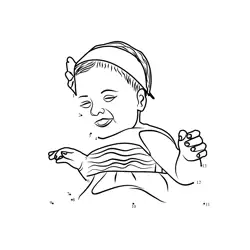 Joyful Child Figure Dot to Dot Worksheet
