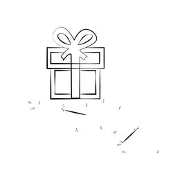 Hand Delivering Special Present Dot to Dot Worksheet