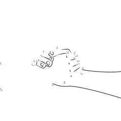 Friendly Hand Joining Game Dot to Dot Worksheet