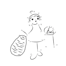 Forming the wooden person Dot to Dot Worksheet