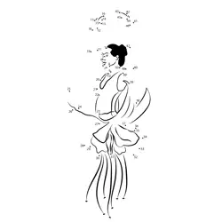 Graceful Ballerina Dancer Dot to Dot Worksheet