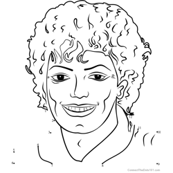 Michael Jackson by Andy Warhol Dot to Dot Worksheet