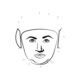 Female Fighter Face Reveal Dot to Dot Worksheet