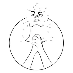 Woman in Prayer Dot to Dot Worksheet