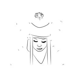 Lady in Cultural Attire Dot to Dot Worksheet