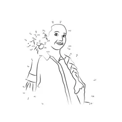 Young Woman's Expressive Face Dot to Dot Worksheet