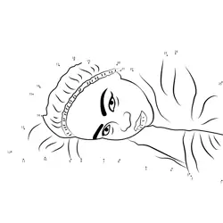 Young Lady Face Reveal Dot to Dot Worksheet