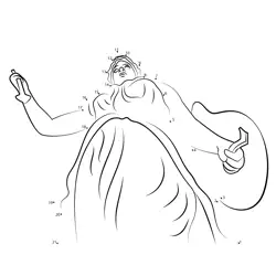 Majestic Religious Figure Sculpture Dot to Dot Worksheet
