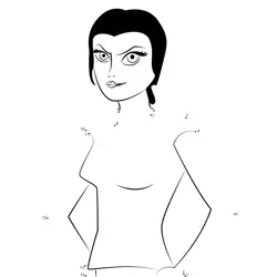 Teen Girl Character Portrait Dot to Dot Worksheet