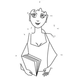 Student with Books Challenge Dot to Dot Worksheet