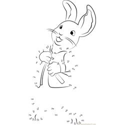 Funny Peter Rabbit Dot to Dot Worksheet