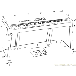 Digital Piano Dot to Dot Worksheet