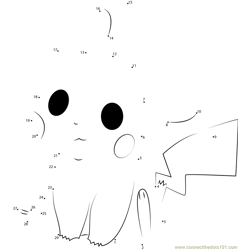 Cute Pikachu Dot to Dot Worksheet