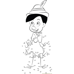 Pinocchio Dot to Dot Worksheet