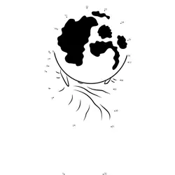 Reach for the Moon Dot to Dot Worksheet