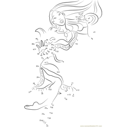 Levitating Pocahontas Dot to Dot Worksheet
