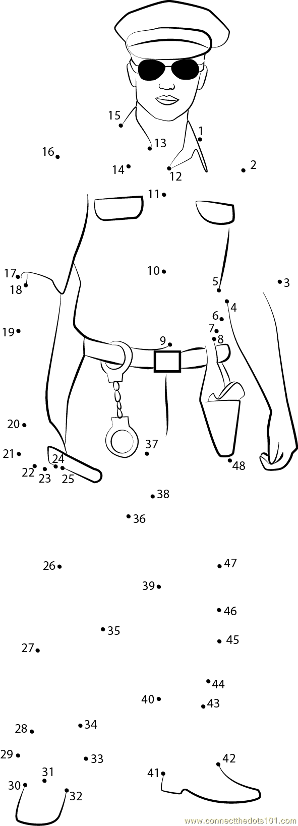 policeman-with-sunglasses-dot-to-dot-printable-worksheet-connect-the-dots