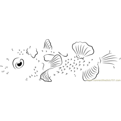Black Blotched Porcupinefish Dot to Dot Worksheet