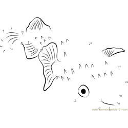 Long-spine Porcupinefish Dot to Dot Worksheet