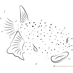 Porcupinefish Open Mouth Dot to Dot Worksheet