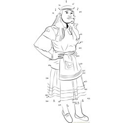 Traditional Costumes Dot to Dot Worksheet
