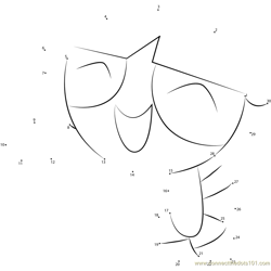 Smiling Buttercup Dot to Dot Worksheet