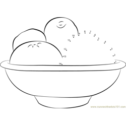 Quince in Pot Dot to Dot Worksheet
