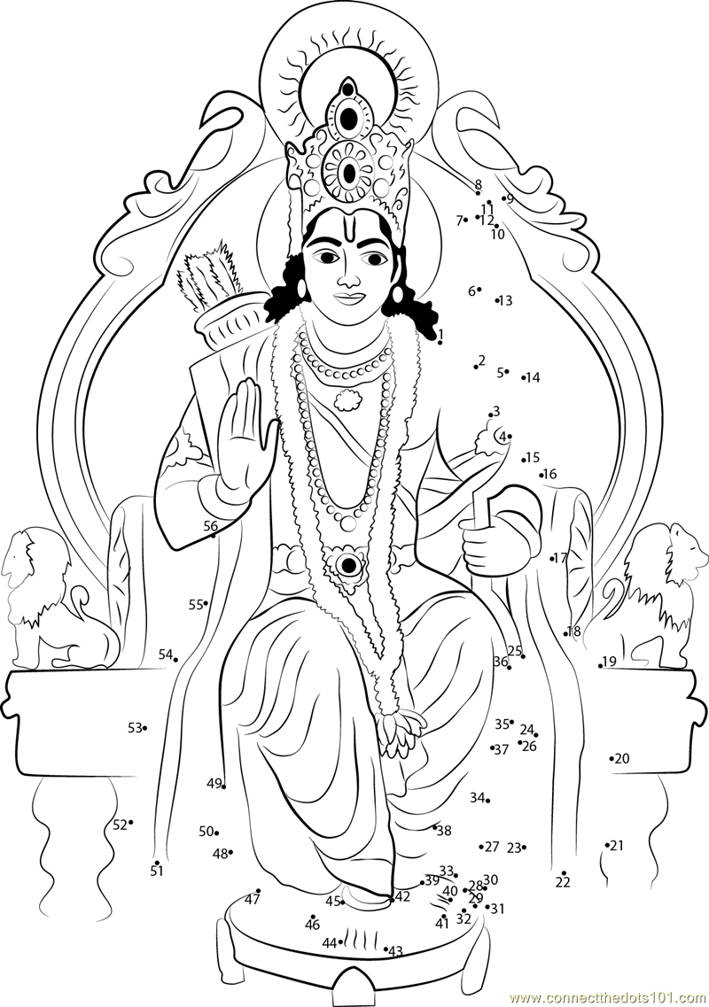 Lord Rama on Singhasan