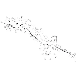 Discover the Green Lizard Dot to Dot Worksheet