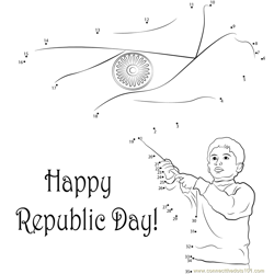 26 January Indian Republic Day Dot to Dot Worksheet