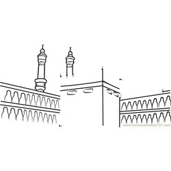Mecca Saudi Arabia Kaaba Dot to Dot Worksheet