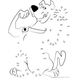 Funny Power Of Scooby Doo Dot to Dot Worksheet