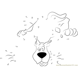 Scooby Doo Smelling Dot to Dot Worksheet