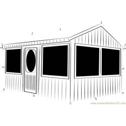 Small Storage Shed Dot to Dot Worksheet