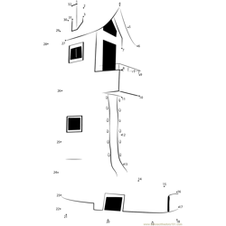 Story Town Shoe House Dot to Dot Worksheet