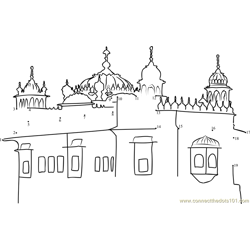 Golden Temple Amritsar Dot to Dot Worksheet