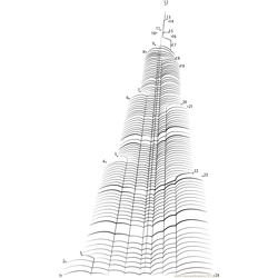 Burj Khalifa Dot to Dot Worksheet