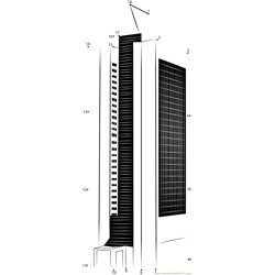 Moscow High Skyscraper Dot to Dot Worksheet