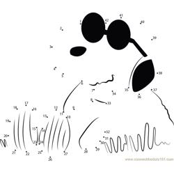 Smart Snoopy Dot to Dot Worksheet